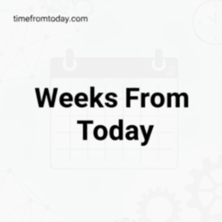 Weeks From Today Calculator (Live) – Exact Future Date Finder